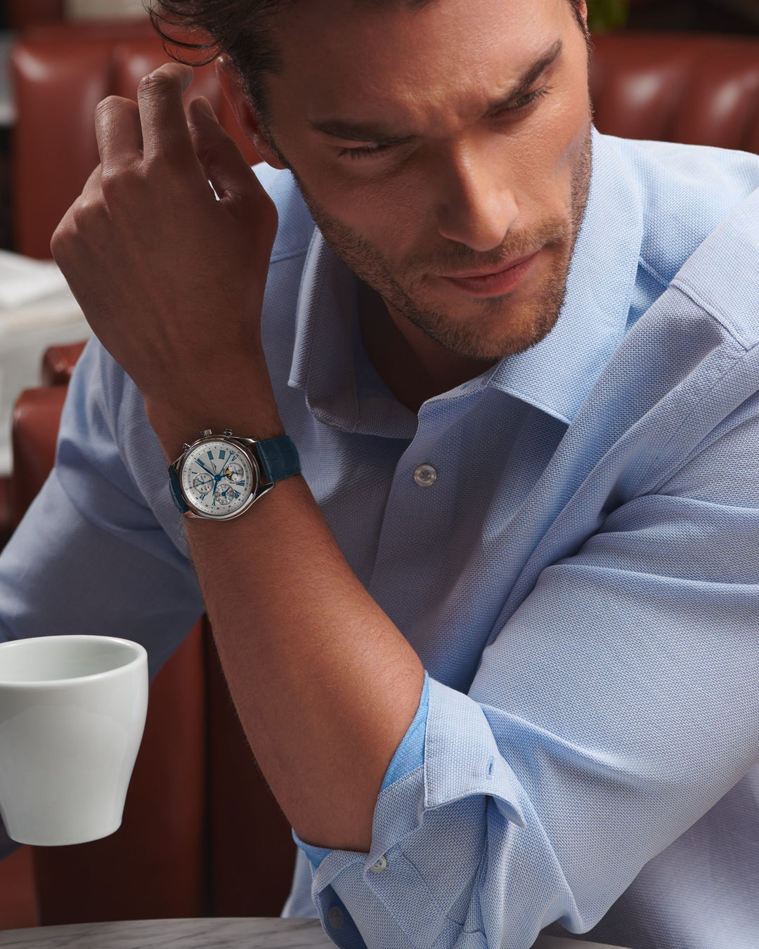 LONGINES – DE LONGINES MASTER COLLECTIE CHRONO MOONPHASE – L2.773.4.71.2