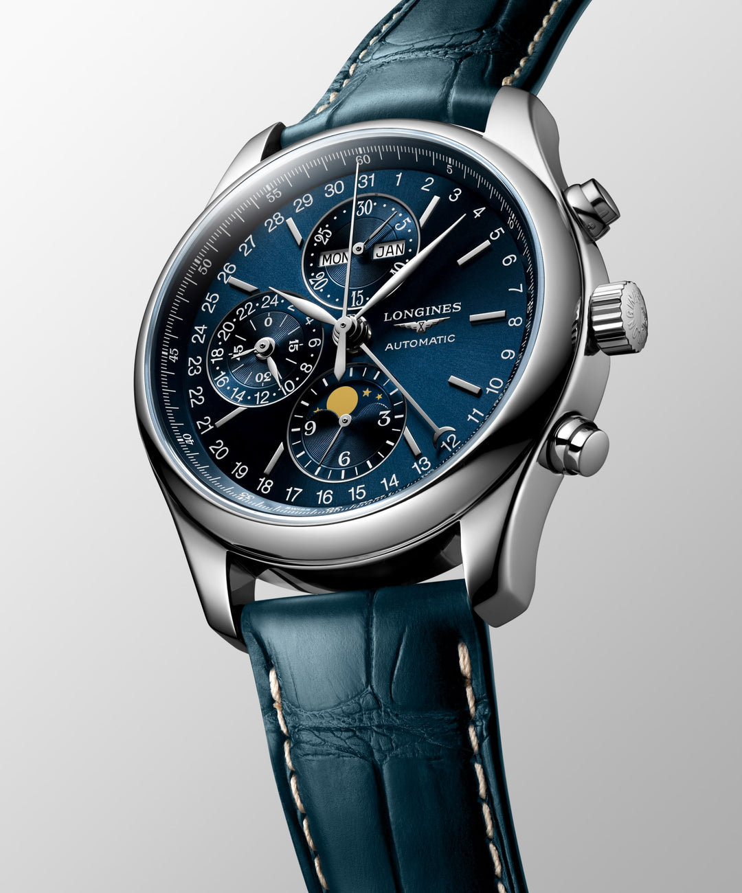 LONGINES – DE LONGINES MASTER COLLECTIE CHRONO MOONPHASE – L2.773.4.92.0