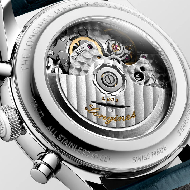 Longines watch Master Collection Chrono Moonphase 41mm silver automatic steel L2.962.4.73.2
