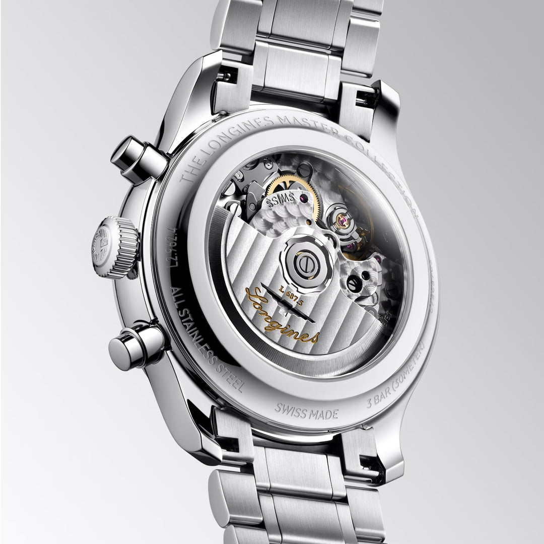 Longines watch Master Collection Chrono Moonphase 41mm silver automatic steel L2.962.4.73.6