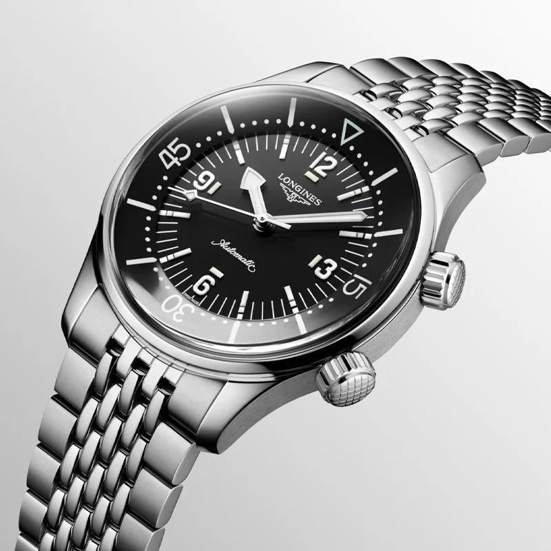 Longines Legend Diver horloge 39mm zwart automatisch staal L3.764.4.50.6 - Capodagli 1937