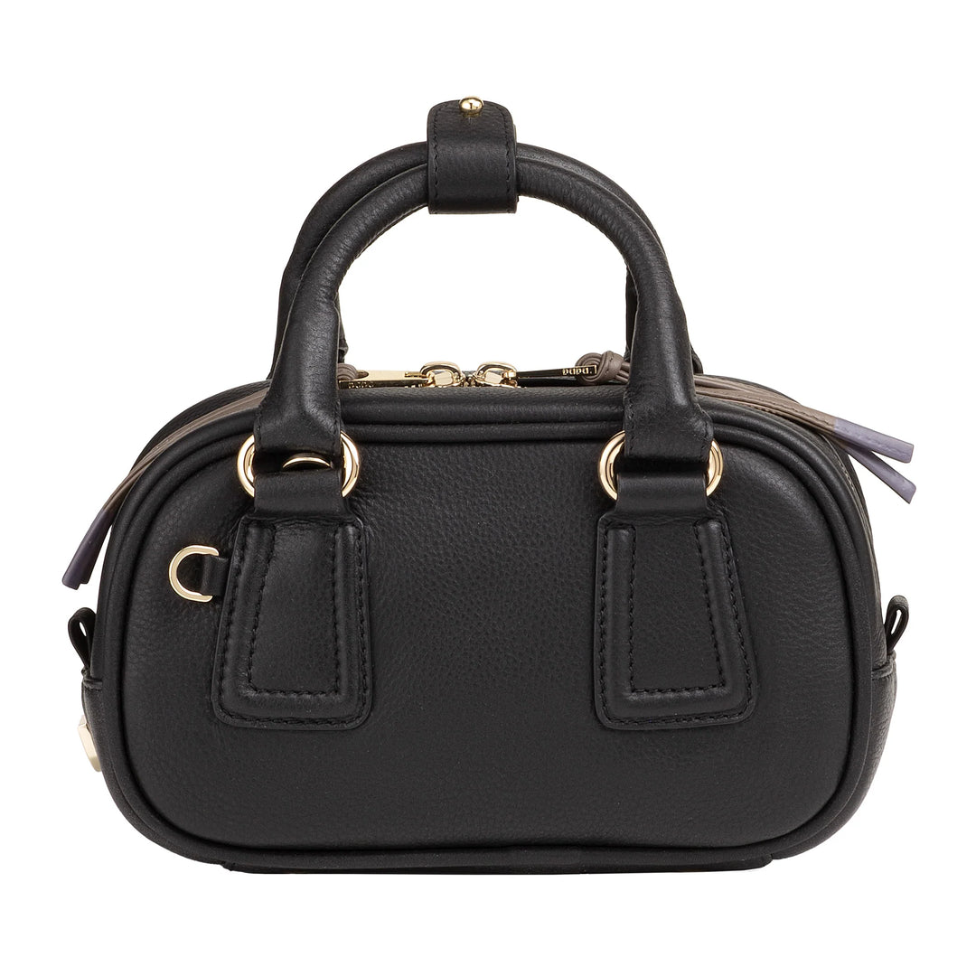 DUDU damesminitas van veelkleurig leer - kleine elegante handtas met verstelbare schouderband en handgrepen - kleine compacte handtas