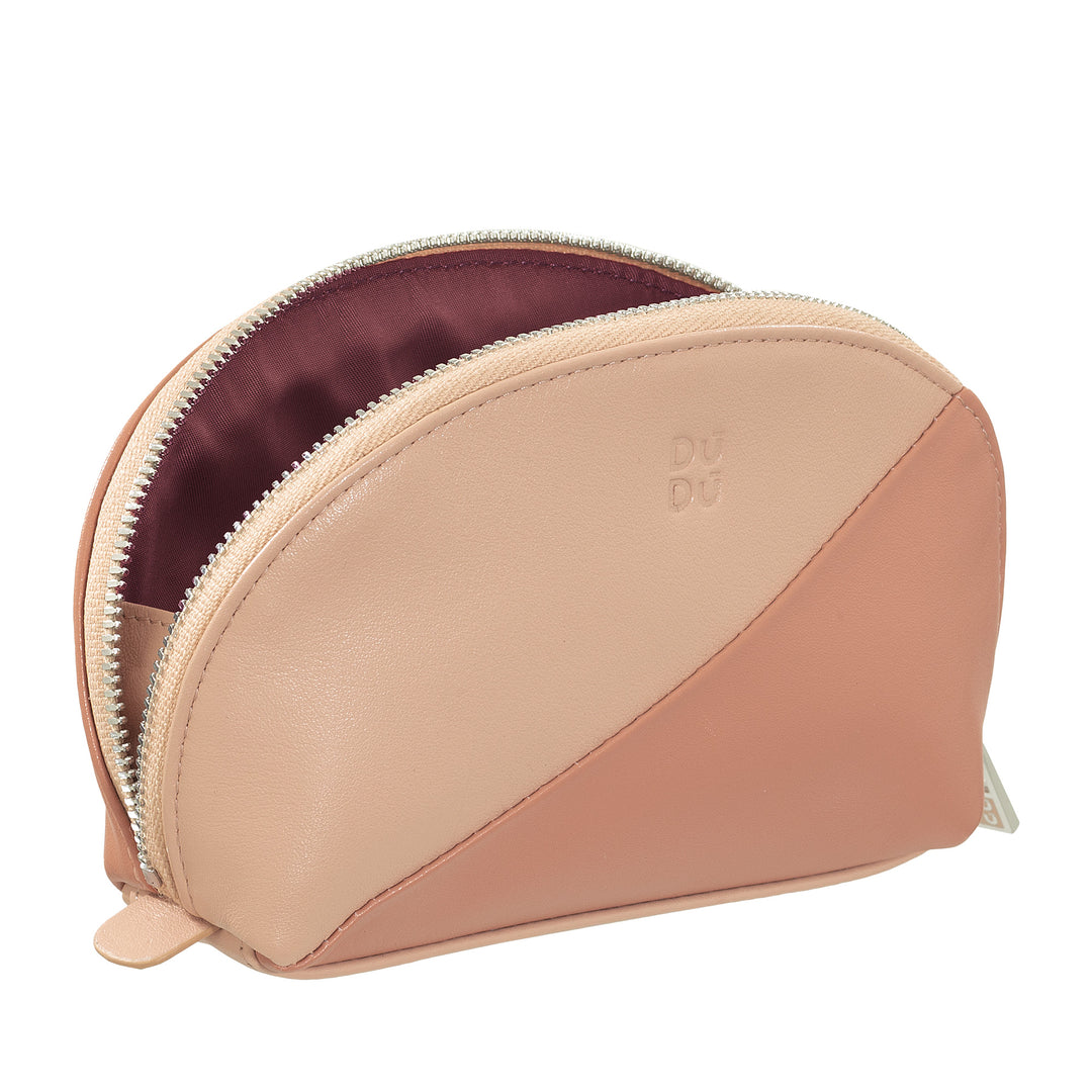 DUDU Mini-clutch voor leren tas, reismake-uptas, kleine make-uptas met ritssluiting voor portemonnee, kleurrijk ontwerp