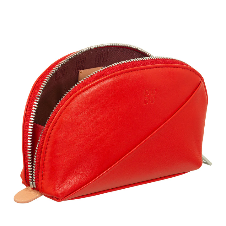 DUDU Mini-clutch voor leren tas, reismake-uptas, kleine make-uptas met ritssluiting voor portemonnee, kleurrijk ontwerp