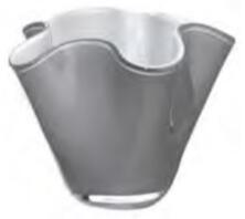 Onlylux vaso cachepot Wave mini H 13cm opale grey OL01741 - Capodagli 1937