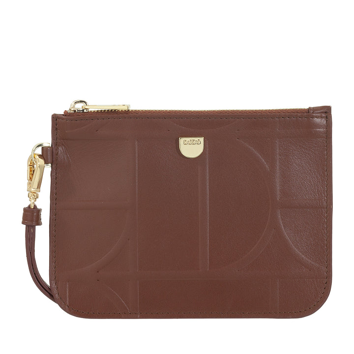 DUDU dames schoudertasje van bedrukt leer, handtas - elegant, compact en praktisch voor kaarten, munten en kleine voorwerpen