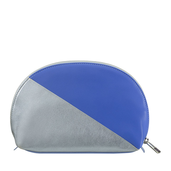DUDU Makeup Holder Clutch in Leather Travel Bag with Multicolor Zipper