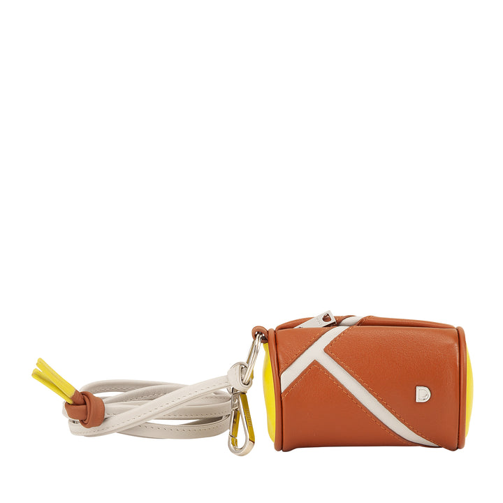 DUDU AirPods nek-oortelefoonhoesje van leer met ritssluiting - Mini unisex tas met riem, sporttennisontwerp, voor sleutels en munten
