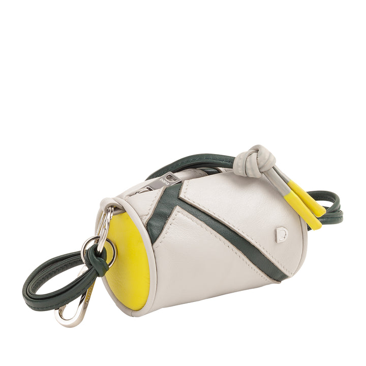 DUDU AirPods nek-oortelefoonhoesje van leer met ritssluiting - Mini unisex tas met riem, sporttennisontwerp, voor sleutels en munten