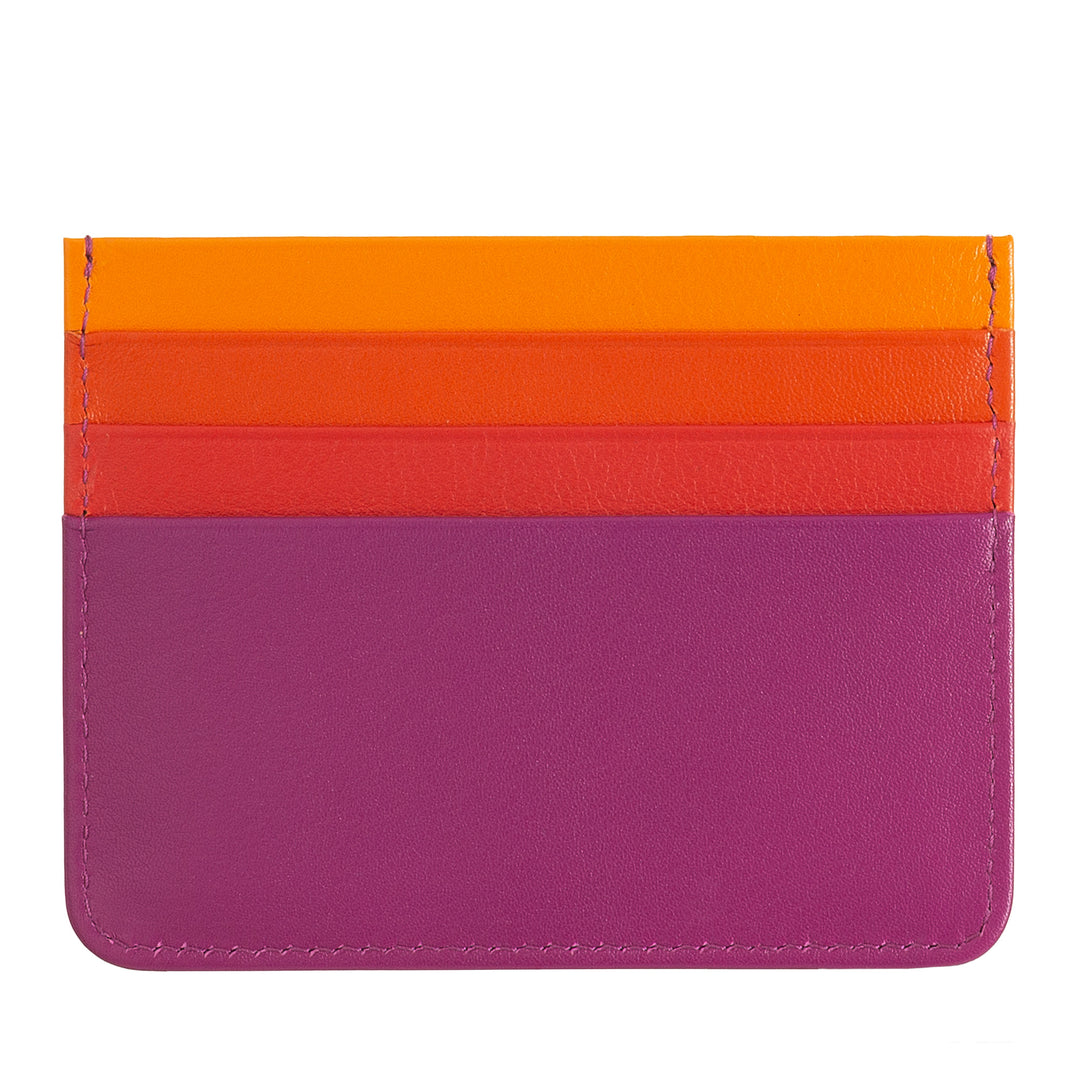 Colorful leather Nappa 6 pocket credit card holder DUDU