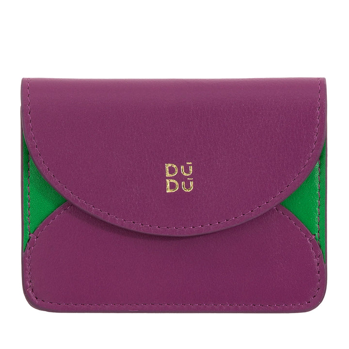 DUDU Compact Leather Accordion Credit Card Holder - Men&