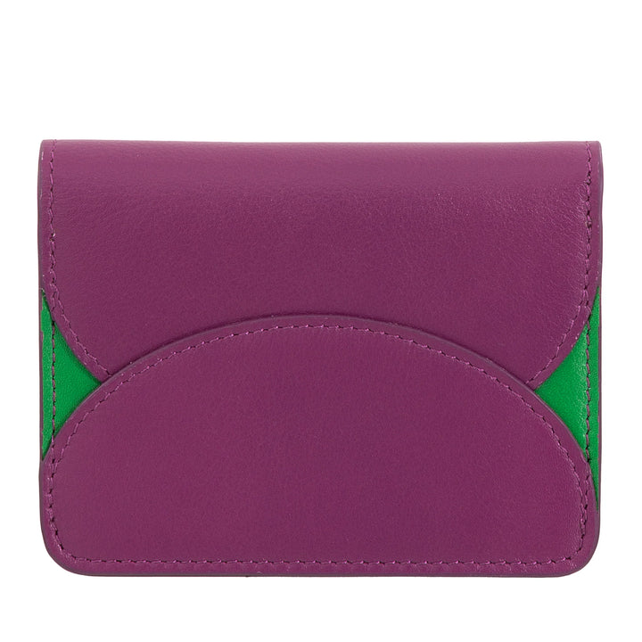 DUDU Compact Leather Accordion Credit Card Holder - Men&
