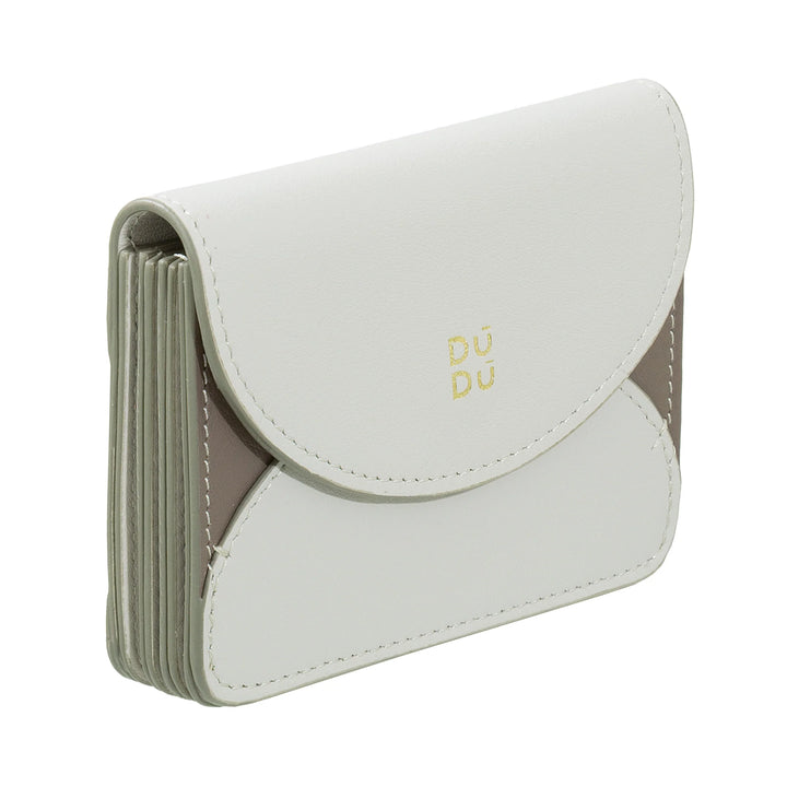 DUDU Compact Leather Accordion Credit Card Holder - Men&