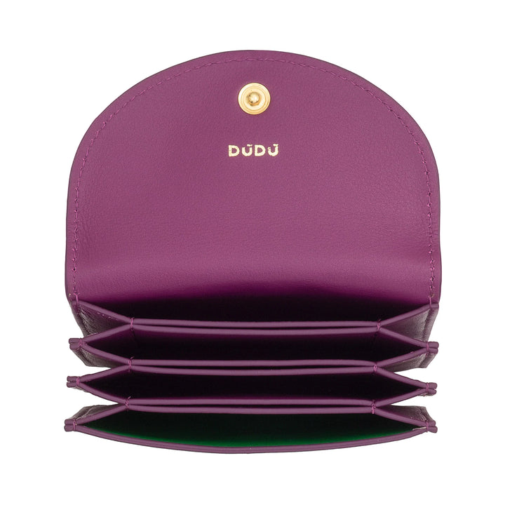DUDU Compact Leather Accordion Credit Card Holder - Men&