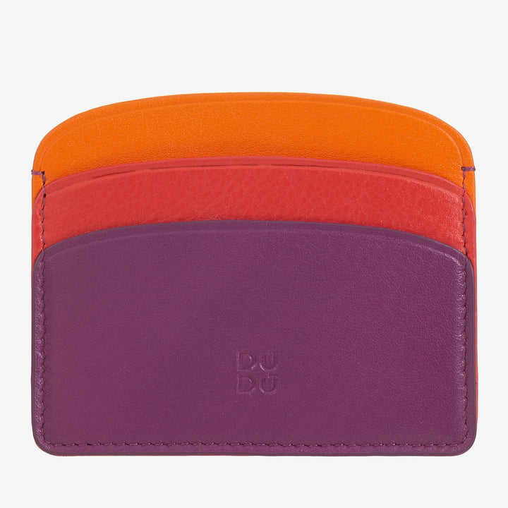 DUDU Dünner Kreditkartenhalter aus weichem Leder, Kartenhalter, Dokumentenhalter, Taschenplatte, schlankes Design, bunt