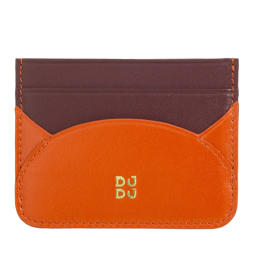 DUDU Slim Credit Card Holder in Soft Leather - Card Holder, Document Holder, Pocket Plate, Slim Design