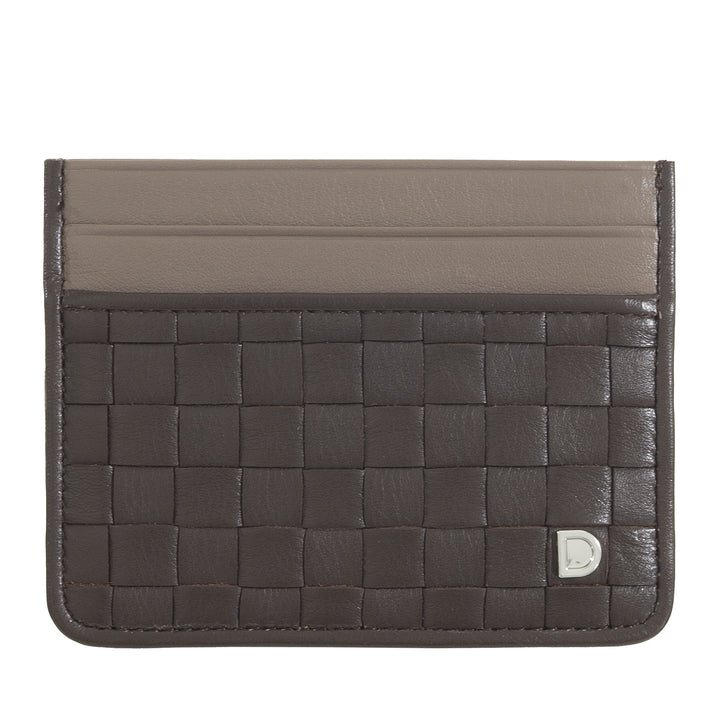 DUDU Kartenetui aus gewebtem Leder für Damen und Herren – Schlankes, kompaktes, gewebtes Kartenetui, elegantes Design, Taschen-Kreditkartenetui