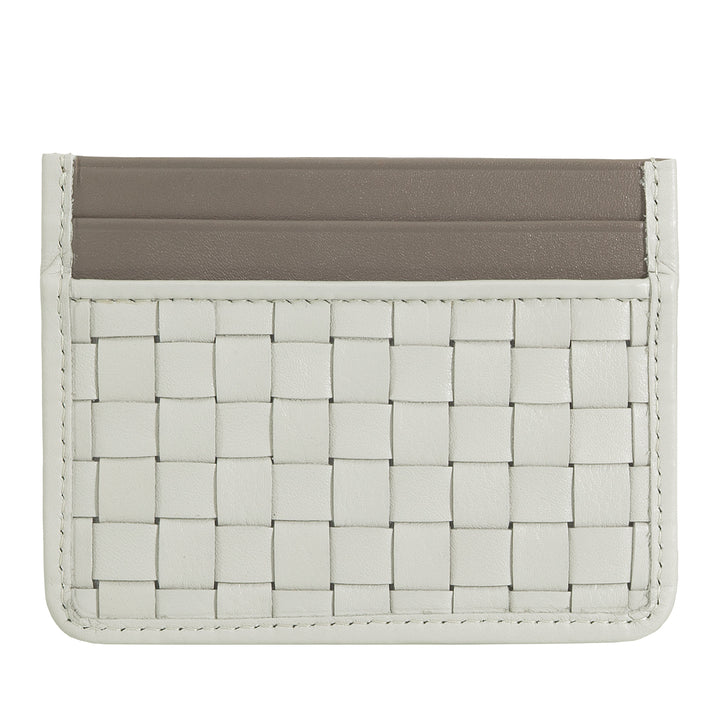 DUDU Kartenetui aus gewebtem Leder für Damen und Herren – Schlankes, kompaktes, gewebtes Kartenetui, elegantes Design, Taschen-Kreditkartenetui