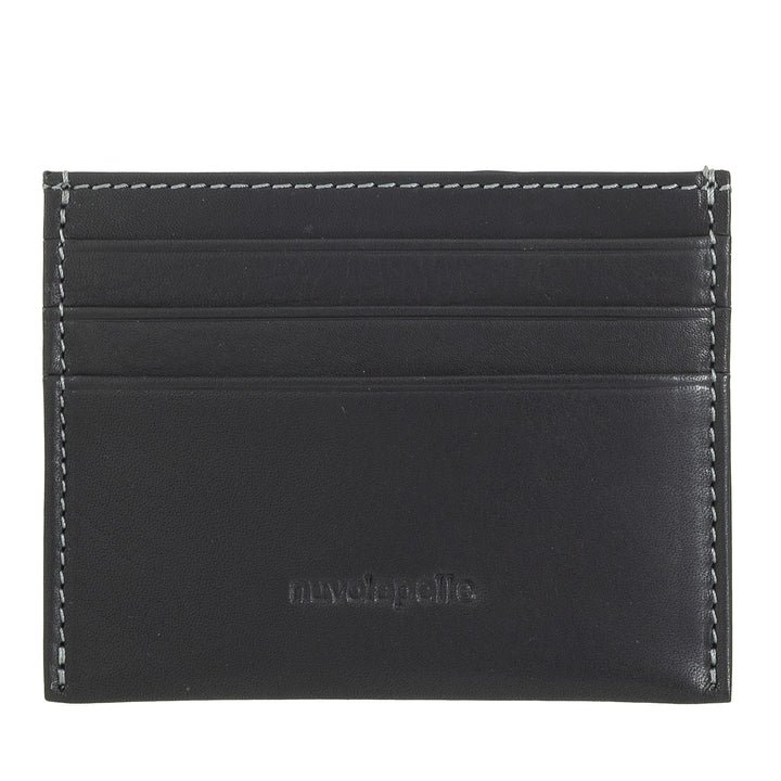 Nuvola Pelle Kleiner Kartenhalter aus Leder – schlanker Kartenhalter für Damen und Herren, dünne Tasche mit Fächern für Karten und Visitenkarten in kompaktem Design