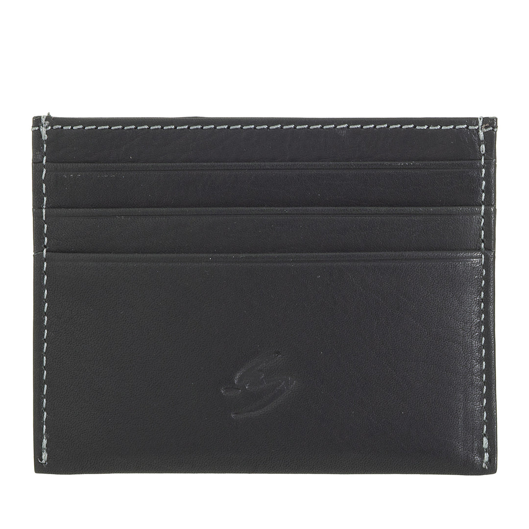 Nuvola Pelle Kleiner Kartenhalter aus Leder – schlanker Kartenhalter für Damen und Herren, dünne Tasche mit Fächern für Karten und Visitenkarten in kompaktem Design