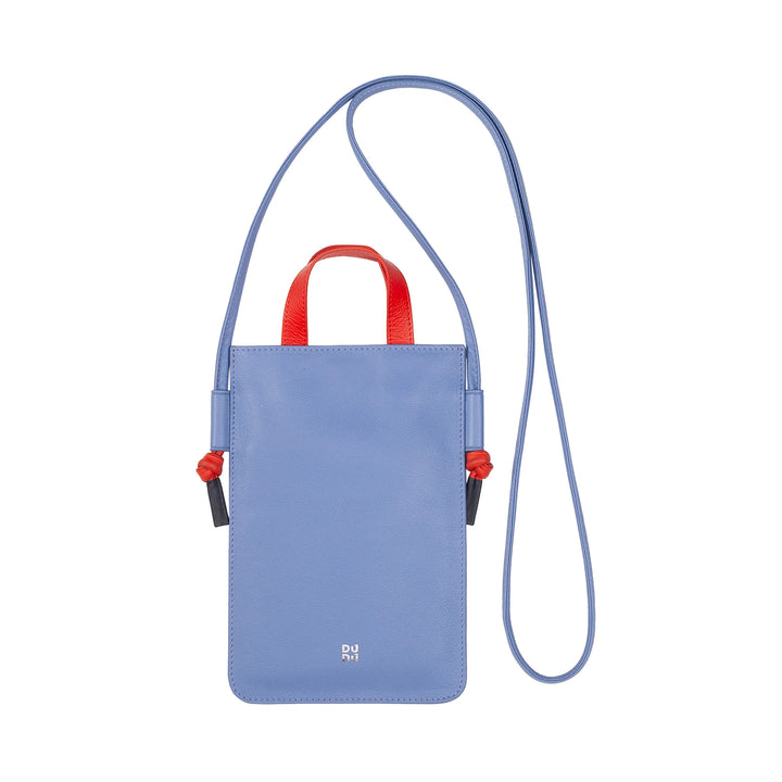 DUDU Handy-Umhängetasche aus echtem Leder, eleganter Smartphone-Halter um den Schultergurt, farbenfrohe Handytasche