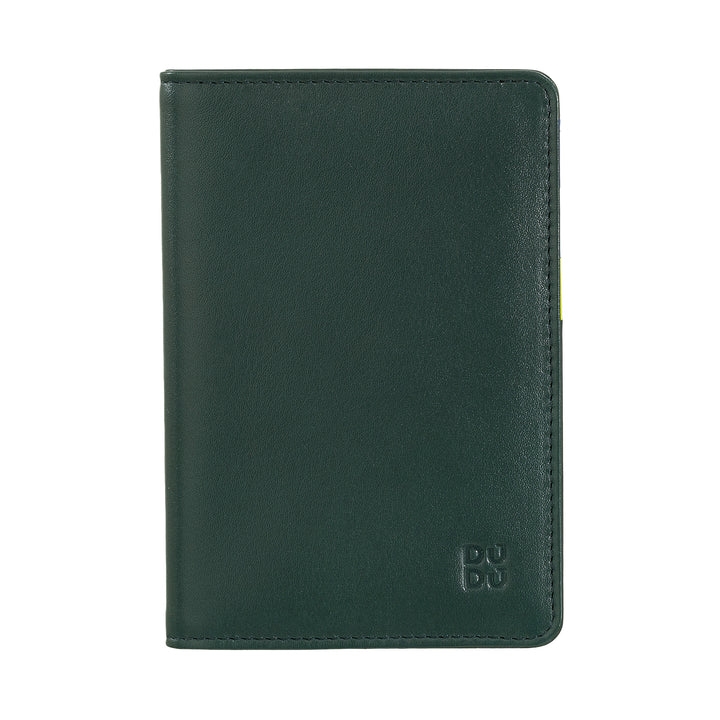 DUDU Multicolor RFID leather passport and credit card holder