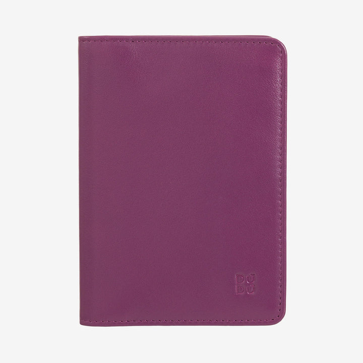 DUDU lederen reispaspoorthouder met RFID-bescherming en creditcardhouder