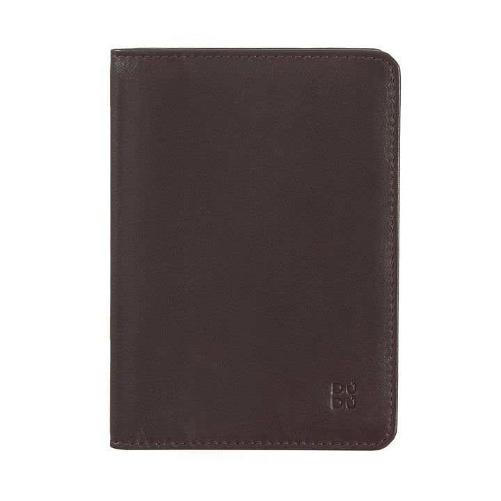 DUDU lederen reispaspoorthouder met RFID-bescherming en creditcardhouder