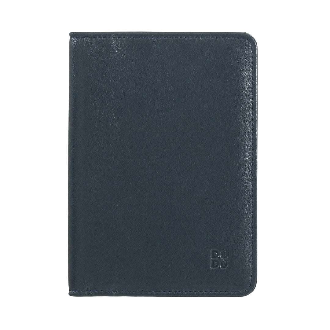 DUDU lederen reispaspoorthouder met RFID-bescherming en creditcardhouder