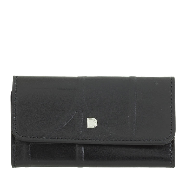 DUDU lederen sleutelhouder met 6 haken, sleutelhouder tasje voor heren en dames - elegant, praktisch en compact voor het organiseren van sleutels