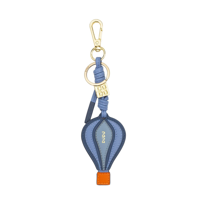 DUDU Heißluftballon-Schlüsselanhänger aus Leder mit Karabiner – Schlüsselanhänger aus Leder für Schlüssel, Tasche oder Rucksack, originelles und farbenfrohes Accessoire