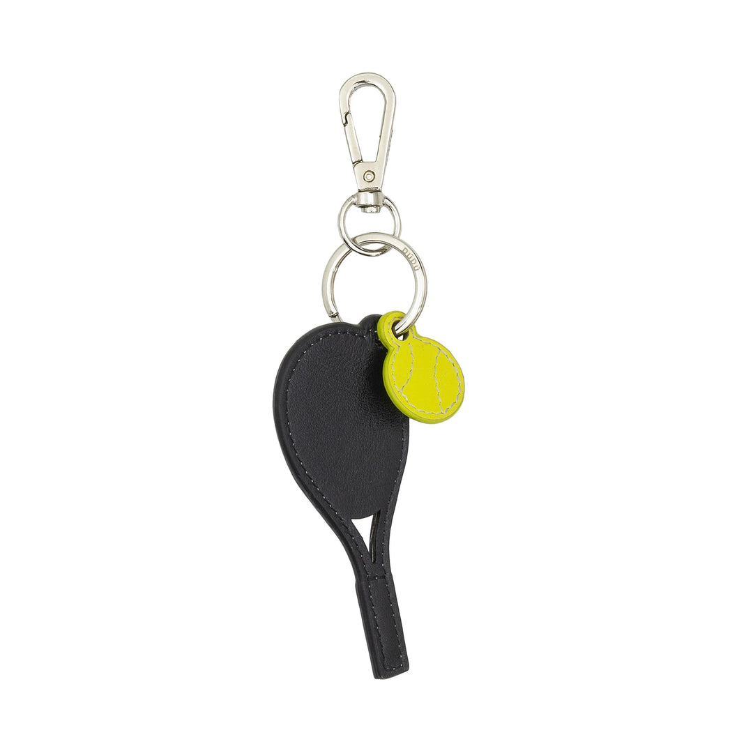 DUDU Tennisschläger-Schlüsselanhänger aus Leder mit Karabiner – Tennis-Sport-Schlüsselanhänger für Schlüssel, Tasche oder Rucksack
