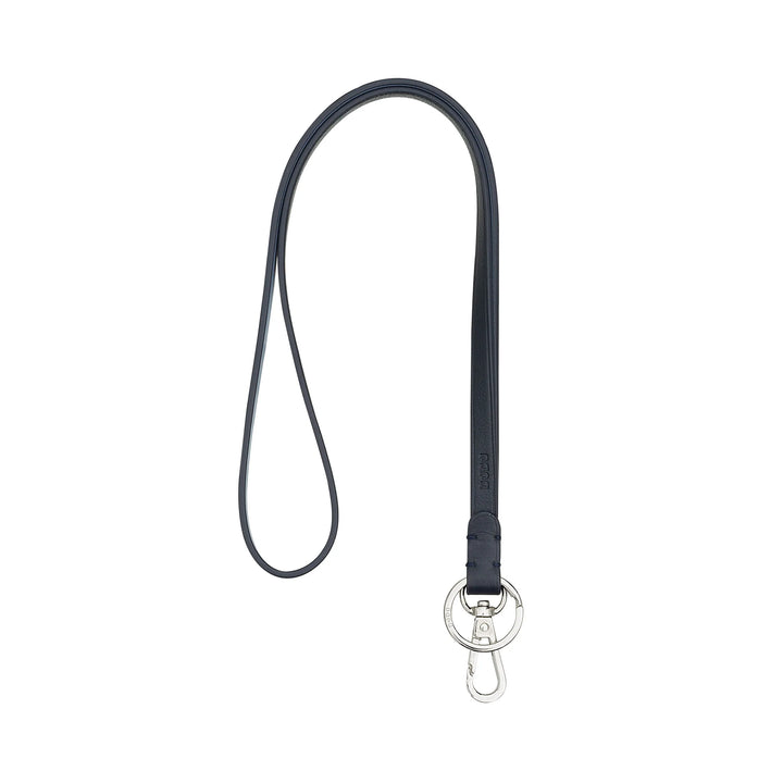 DUDU Lanyard nekband met ring en metalen karabijnhaak van echt leer, Lanyard voor sleutels, badgehouder, auto, sleutelhanger