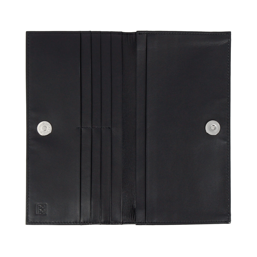 DUDU Elegante damesportemonnee van slank designleer met ritssluiting en creditcardhouder