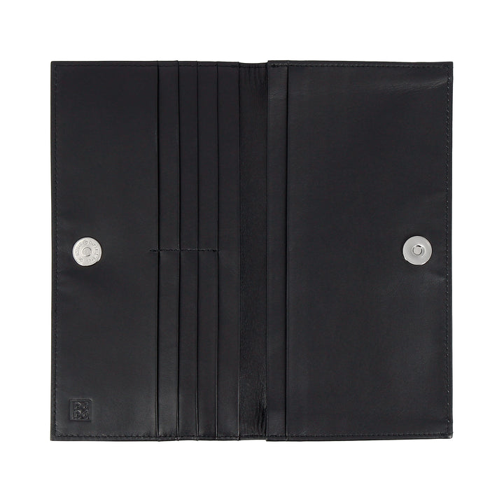 DUDU Elegante damesportemonnee van slank designleer met ritssluiting en creditcardhouder