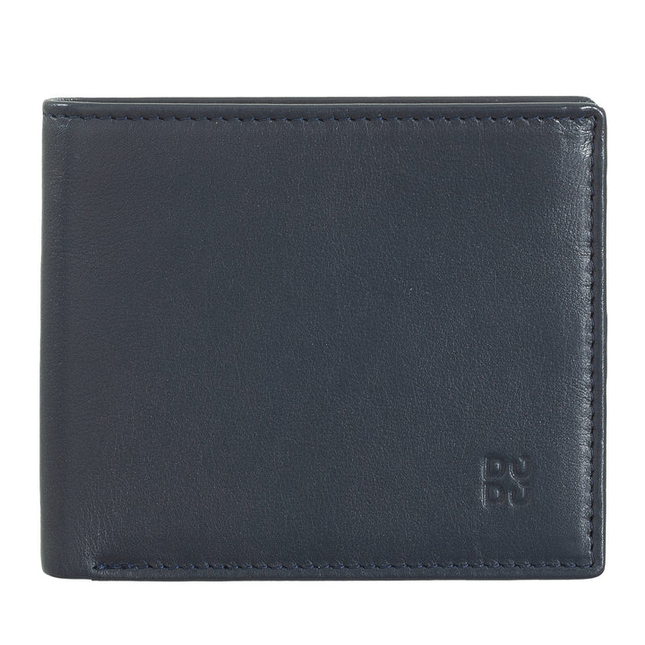 DUDU Kleine RFID-Herrenbrieftasche aus mehrfarbigem Leder mit Kartenhalter