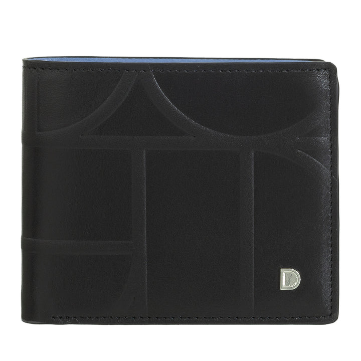 DUDU Kleine RFID-Herrenbrieftasche aus bedrucktem Leder, Kartenetui mit Innenklappe, ohne Münzfach, Tasche mit Netz