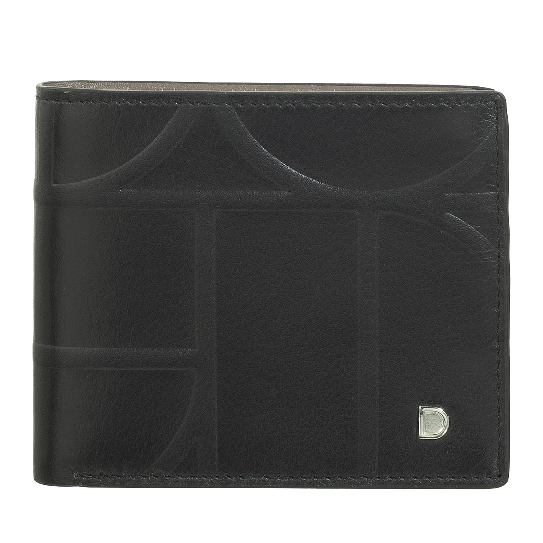 DUDU Kleine RFID-Herrenbrieftasche aus bedrucktem Leder, Kartenetui mit Innenklappe, ohne Münzfach, Tasche mit Netz