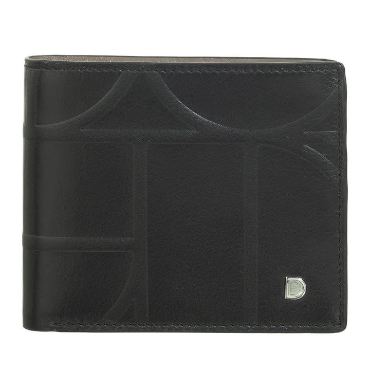 DUDU Kleine RFID-Herrenbrieftasche aus bedrucktem Leder, Kartenetui mit Innenklappe, ohne Münzfach, Tasche mit Netz