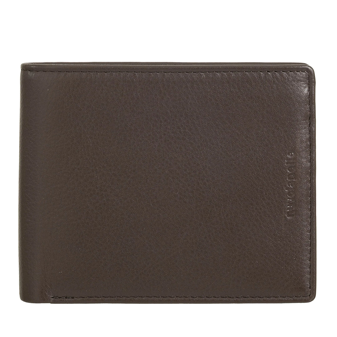 Nuvola Pelle Classic lederen herenportemonnee met portemonnee, lederen portemonnees voor creditcards, document- en bankbiljethouders