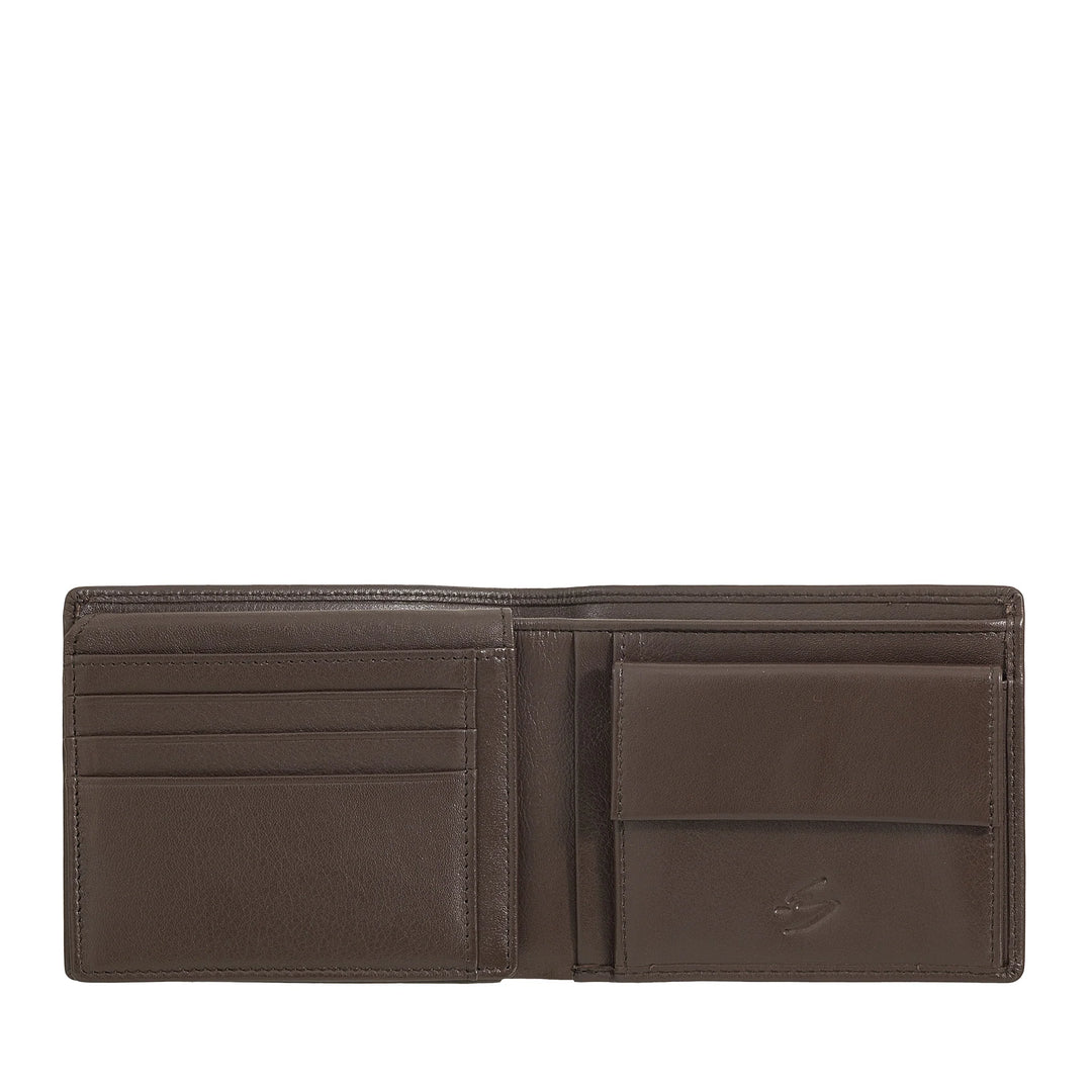 Nuvola Pelle Classic lederen herenportemonnee met portemonnee, lederen portemonnees voor creditcards, document- en bankbiljethouders