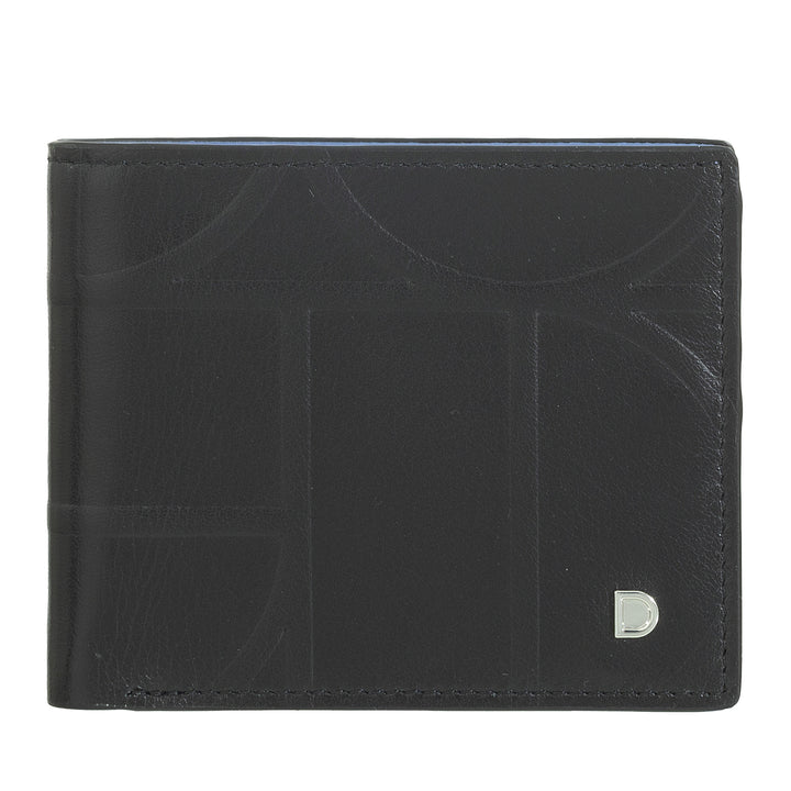 DUDU slanke herenportemonnee van bedrukt leer met RFID-bescherming - compact, elegant, klein formaat - creditcardhouder portemonnees met portemonnee