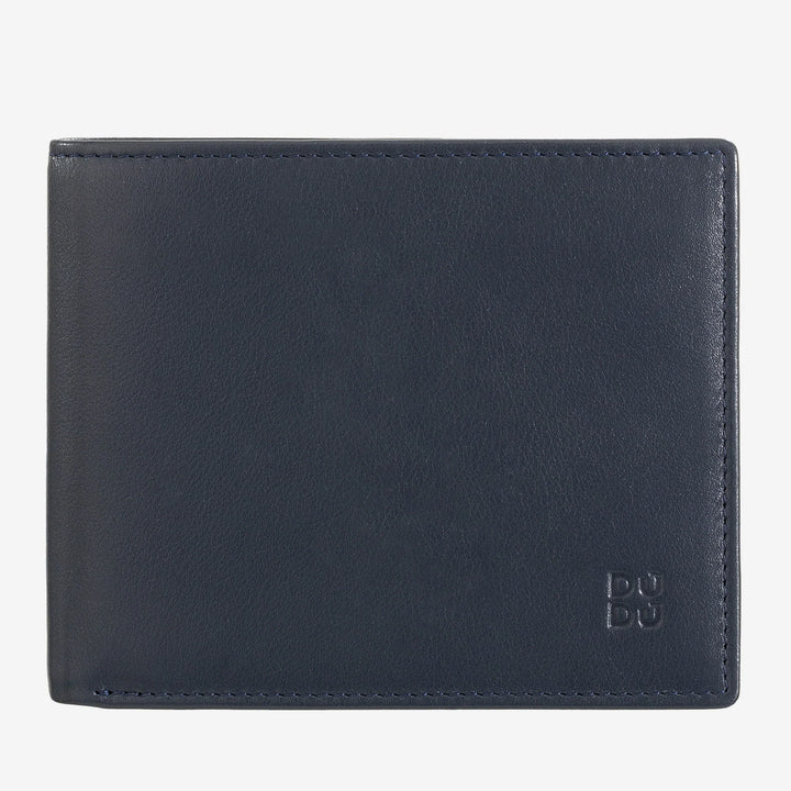 DUDU RFID-creditcardportemonnee voor heren van echt leer met 8 bankbiljetten