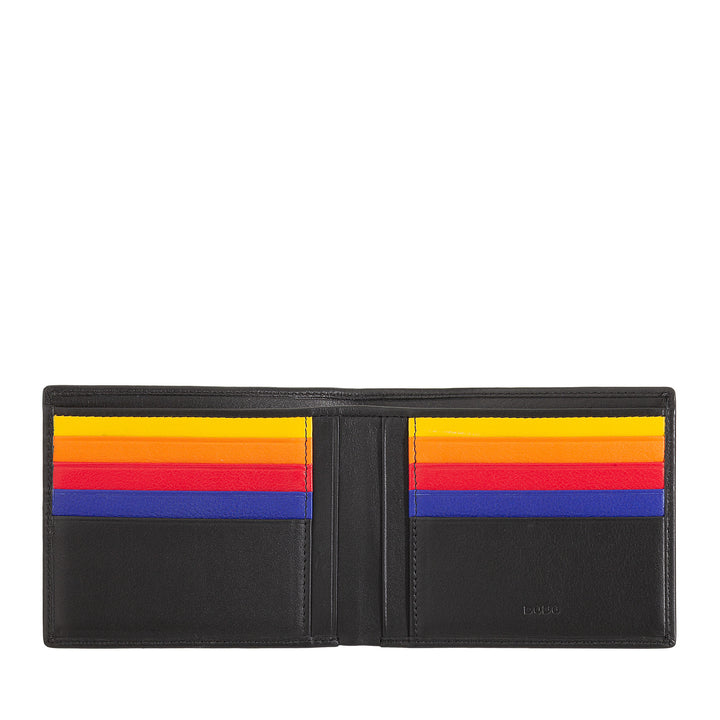 DUDU Herren-RFID-Kreditkartenetui aus echtem Leder mit 8 Banknotenkarten