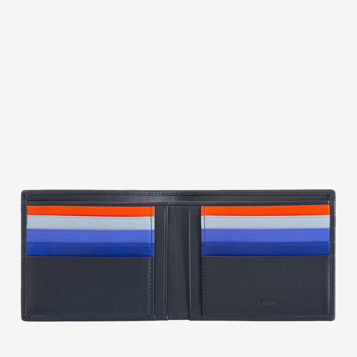 DUDU RFID-creditcardportemonnee voor heren van echt leer met 8 bankbiljetten
