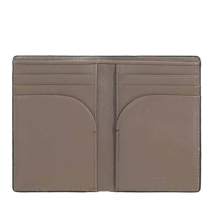 DUDU kleine leren herenportemonnee, slanke RFID-bedrukte leren herenportemonnee - compact met creditcardhouder, houder voor contant bankbiljetten, portemonnee met ritssluiting