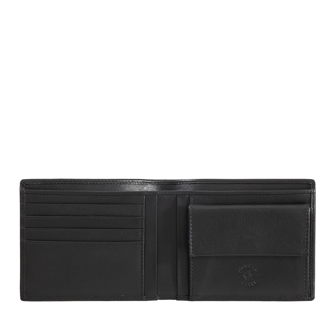 Cloud Leather Men's Wallet Slim Slim Leather Nappa with Coin Wallet and Credit Card Slot