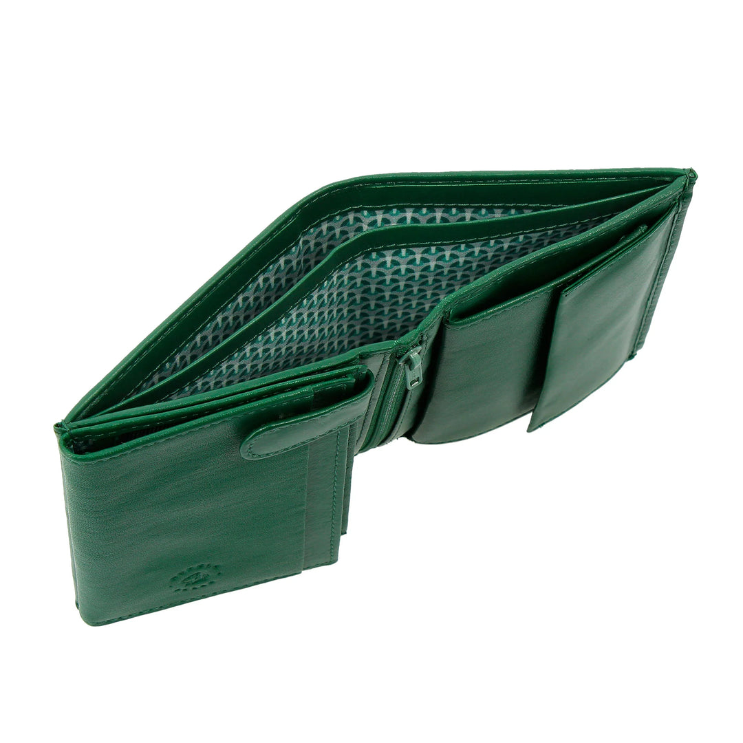 Vertikale Herrenbrieftasche von Nuvola Pelle aus Nappaleder mit Münzfach und Kreditkartenhalter