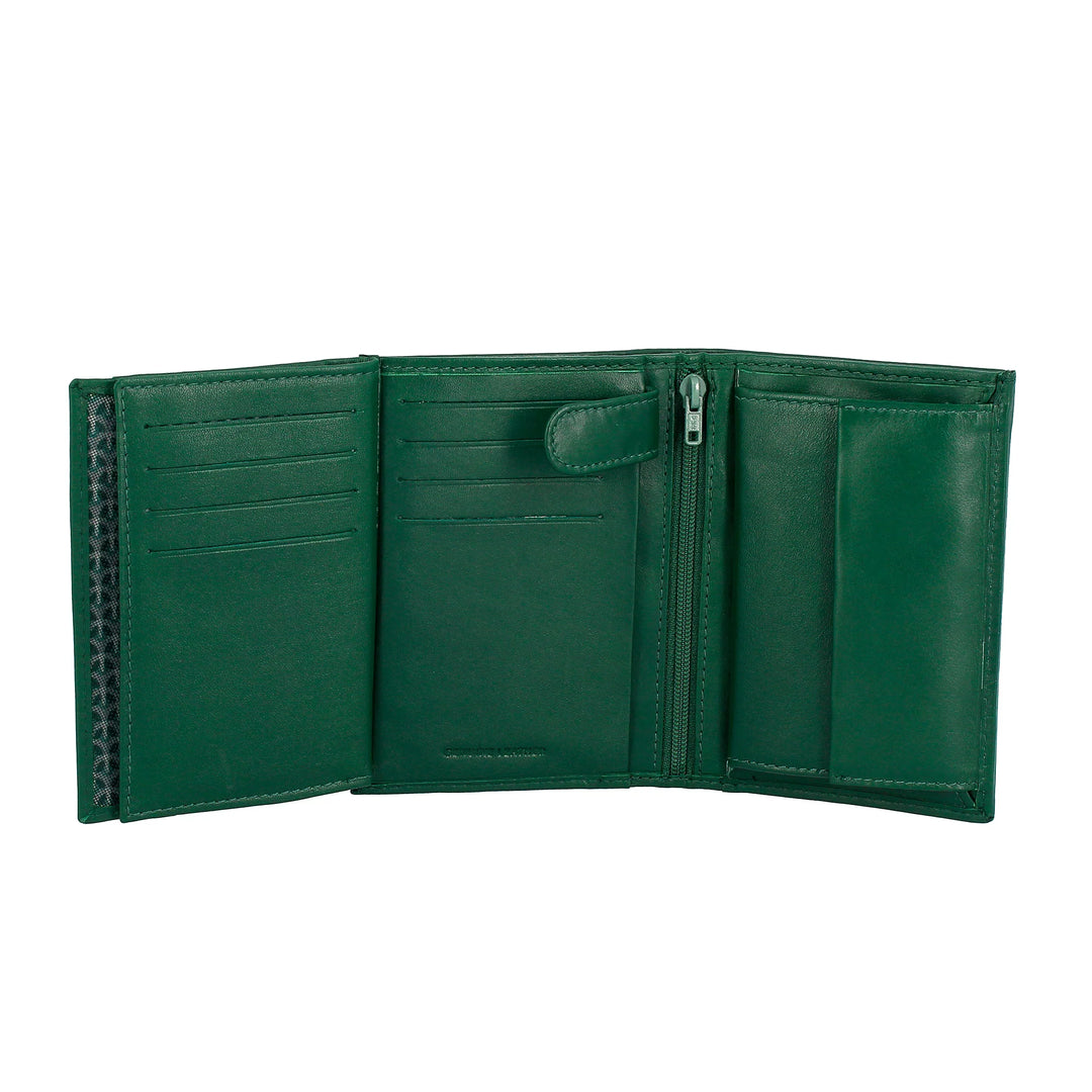 Vertikale Herrenbrieftasche von Nuvola Pelle aus Nappaleder mit Münzfach und Kreditkartenhalter