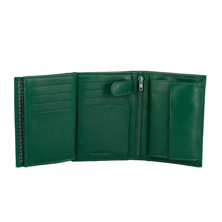 Vertikale Herrenbrieftasche von Nuvola Pelle aus Nappaleder mit Münzfach und Kreditkartenhalter